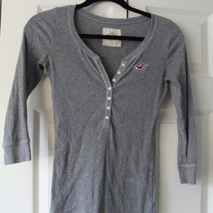 Grey Thermal Hollister Top